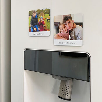 Personalised Square Metal Photo Fridge Magnet, 2 of 3