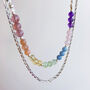 Rainbow Gemstone Bead And Layered Chain Necklace, thumbnail 7 of 10