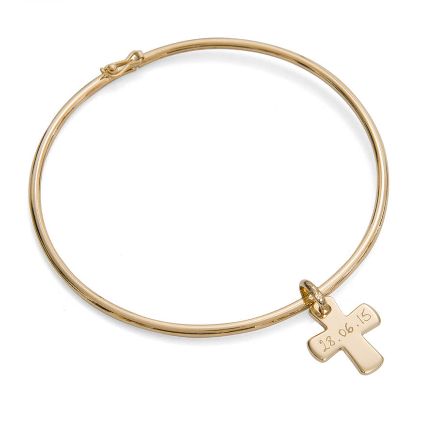 Personalised Christening Bangle By Merci Maman