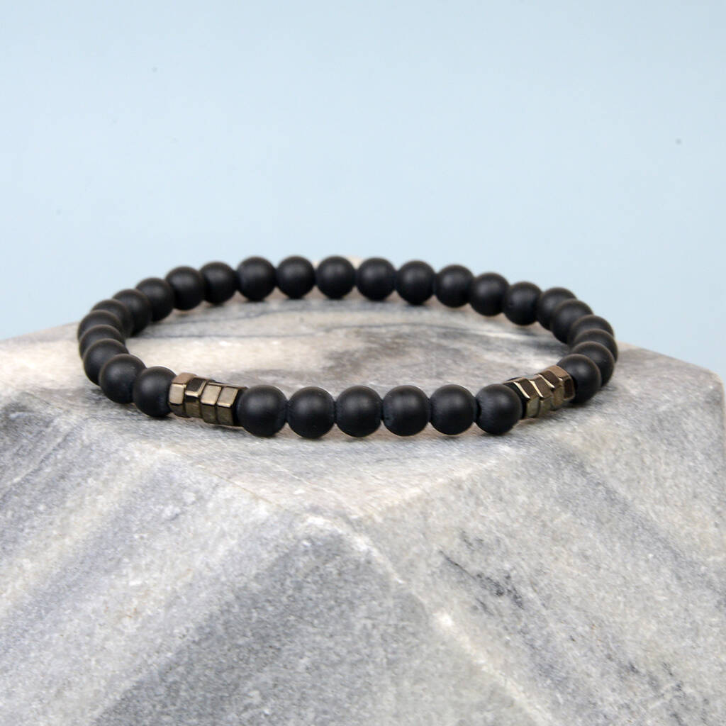 Onyx Mens Bracelet By Bobby Rocks | notonthehighstreet.com