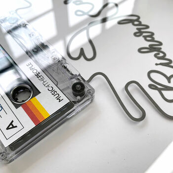 Framed Personalised Cassette Mixtape Art Papercut, 3 of 6