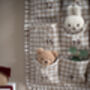 Personalised Beige Gingham Ruffle Advent Calendar Embroidered, thumbnail 5 of 5