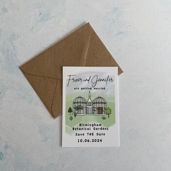 Wedding Venue Bespoke Illustration Save The Date, 3 of 11
