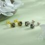 Sterling Silver Natural Moss Agate Stud Earrings, thumbnail 1 of 12