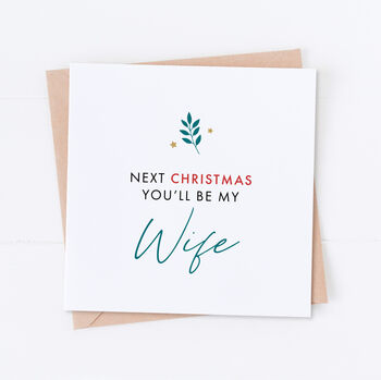Next Christmas You'll Be My Husband Leaf Card, 2 of 2