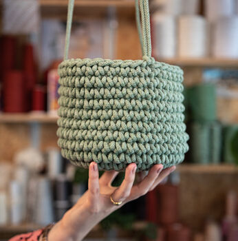 Digital Crochet Plant Pot Workshop And Craft Kit, 9 of 11