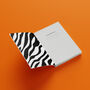 Personalised Custom Name Zebra Print A5 Notebook, thumbnail 4 of 5