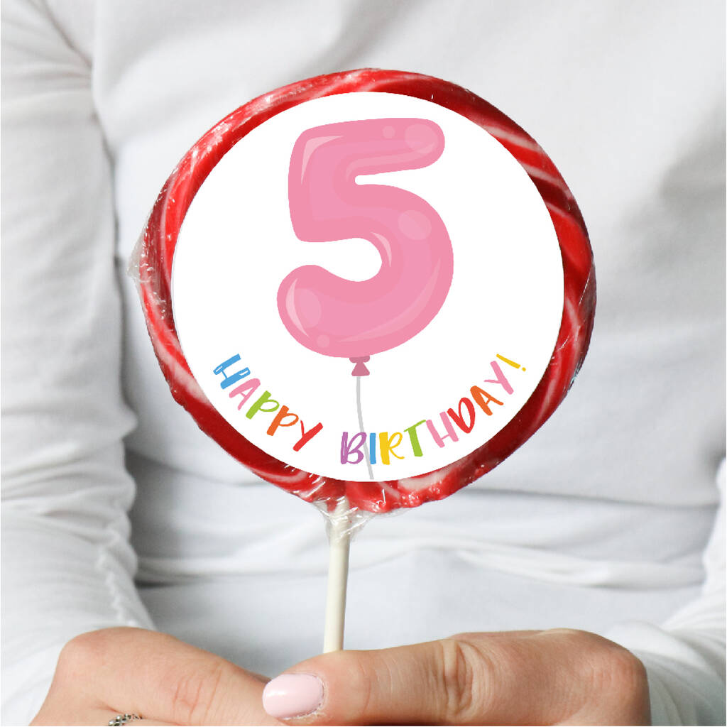 5th Birthday Balloon Giant Lollipop, 1 of 2