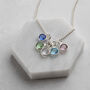 Personalised Ramadan Birthstone Cluster Necklace, thumbnail 2 of 4