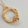 Large Amethyst Gold Vermeil Plated Eternity Necklace, thumbnail 1 of 7