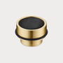 Brass Floor Mounted Door Stops With Leather Insert, thumbnail 7 of 9