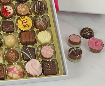 Luxury Pink 48 Chocolate Collection Box, 3 of 3