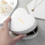 Personalised Bold Message White Heart Jewellery Case, thumbnail 3 of 11