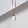 Teardrop Pearl Urn 18 K Rose Gold Plated Silver, thumbnail 4 of 5