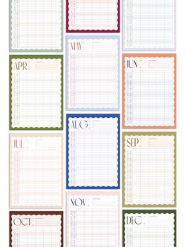 2026 A3 Family Wall Calendar With Five Columns, 6 of 9