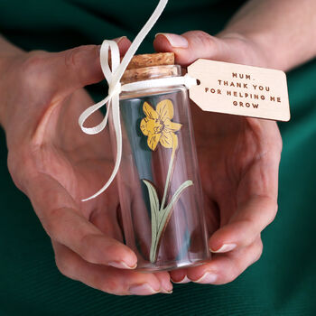 Miniature Daffodil Keepsake Message Bottle, 7 of 8
