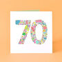 Girlie Things 70th Birthday Card, thumbnail 2 of 3