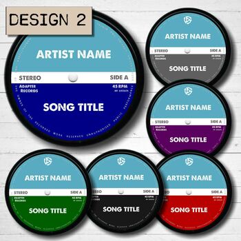 Set Of Personalised Vinyl Record Coasters, 4 of 10