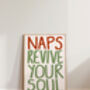 Naps Revive Your Soul Bedroom Wall Art Print, thumbnail 3 of 10