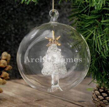 Personalised Glass Christmas Bauble, 5 of 6