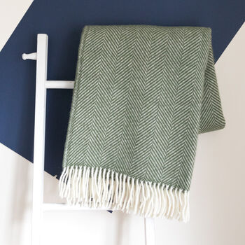 Pure New Wool Fishbone Throws, 3 of 8