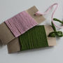 Hand Knit Colour Block Cushion In Emerald And Pink, thumbnail 5 of 5