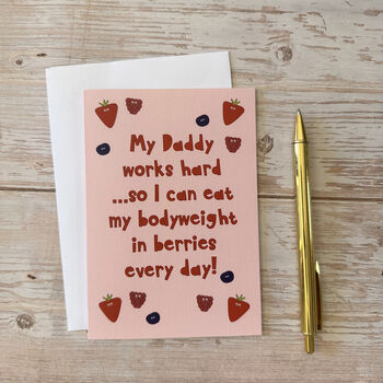 Funny Berry Father's Day Card From Young Children, 2 of 2