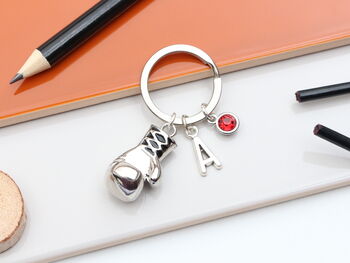 Silver Boxing Personalised Keyring, 7 of 11