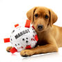 Personalised Dog Football Ball With Dog Tug Straps, thumbnail 1 of 7