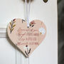 Pink Floral Friendship Acrylic Hanging Heart Token, thumbnail 2 of 6