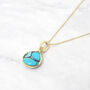 Gold Vermeil Plated Turquoise Dec Birthstone Necklace, thumbnail 1 of 6