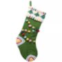 Knitted Christmas Stocking With Pom Pom Garland, thumbnail 2 of 3