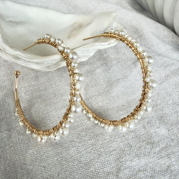 Isla Pearl Hoops, 6 of 8