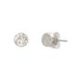 Tiny Hammered Disc Stud Earrings In Sterling Silver, thumbnail 3 of 11