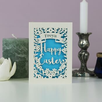 Personalised Papercut Happy Easter Card, 8 of 8