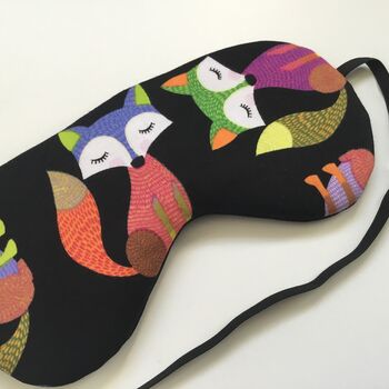 Handcrafted Colourful Fox Sleep Mask, 4 of 4