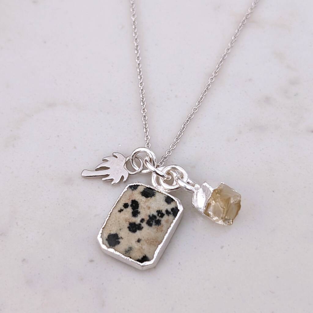 Sterling Silver Dalmatian newest Jasper Pendant