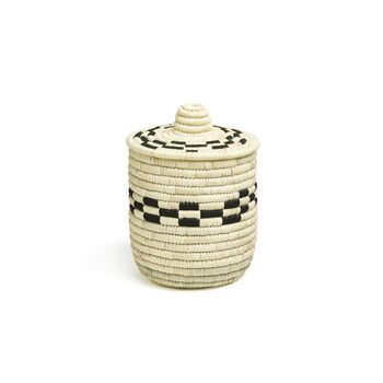 Nanjoon Chequerboard Round Handwoven Basket, 4 of 6