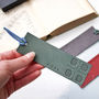 Personalised Italian Leather Bookmark With Welsh Detail, thumbnail 2 of 9