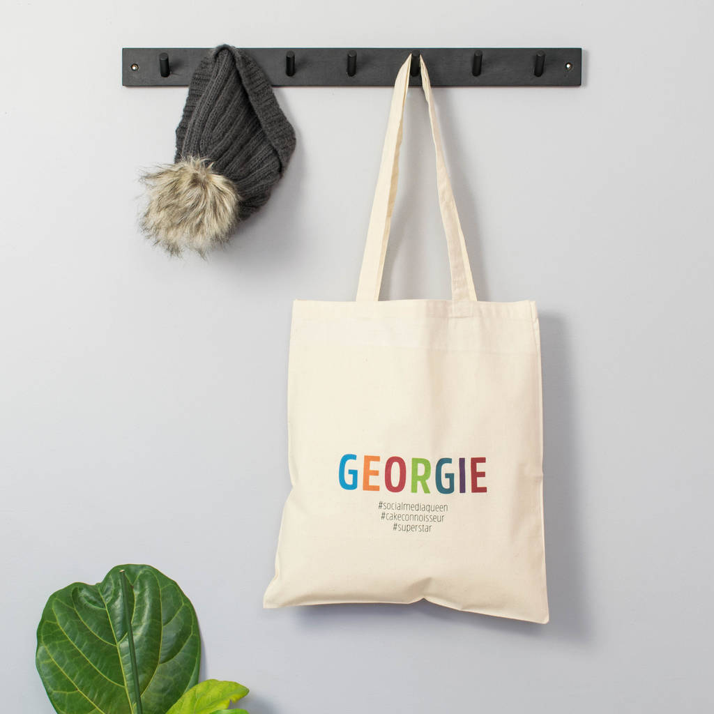 Personalised Hashtag Tote Bag By XOXO