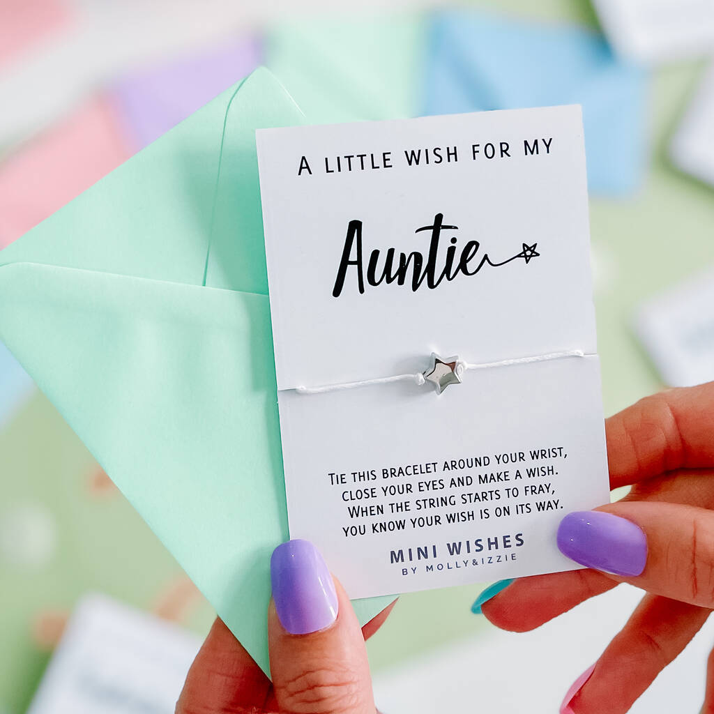 Auntie Mini Wish Bracelet Gift