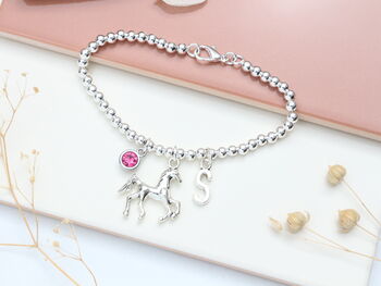 Personalised Horse Charm Bracelet Horse Lover Gift, 4 of 10