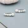 Pearl Crawler Earrings In Sterling Silver, thumbnail 1 of 10