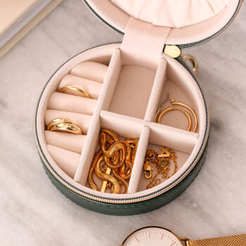 Personalised Travel Jewellery Box Organiser Gift Her, 5 of 8