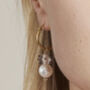 Bobble Bead And Pearl Gold Plated Silver Hoop Earrings, thumbnail 1 of 3