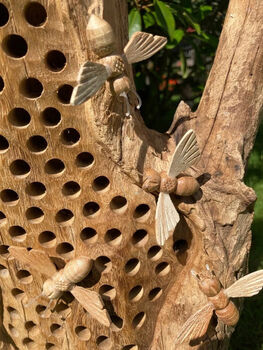Handmade Teak Root Bumblebee Ornament – Large 65cm, 2 of 8