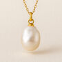 Personalised Gold Plated Sterling Silver White Pearl Drop Necklace, thumbnail 1 of 10