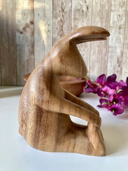 Yoga Bunny Rabbit Statue 13cm Pilates Gift Home Decor, 10 of 10