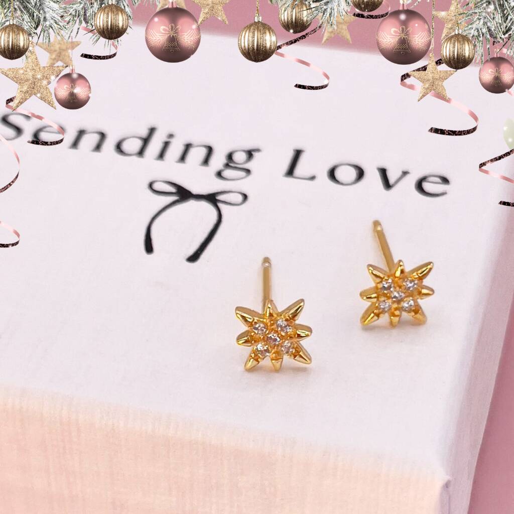 Star Christmas Earrings, 1 of 7