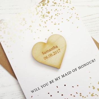 Gold Foil Be My Bridesmaid Personalised Card, 5 of 5